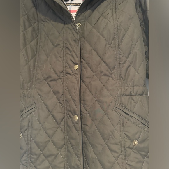 Barbour Millfire Diamond- Quilted Jacket. Brown/olive color.  Size 14. - Picture 6 of 12